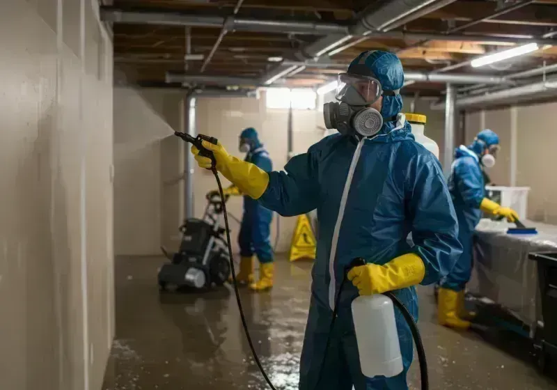 Basement Sanitization and Antimicrobial Treatment process in Parksdale, CA